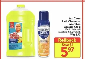 Walmart Mr. clean 2.4 l cleaner offer