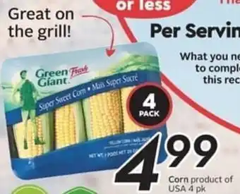 Safeway Corn product 4pk offer
