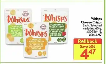 Walmart Whisps cheese crisps offer