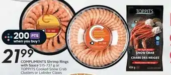 Safeway COMPLIMENTS Shrimp Rings with Sauce 515-737 g offer