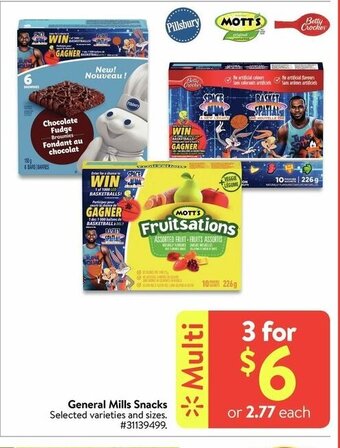 Walmart General mills snacks offer