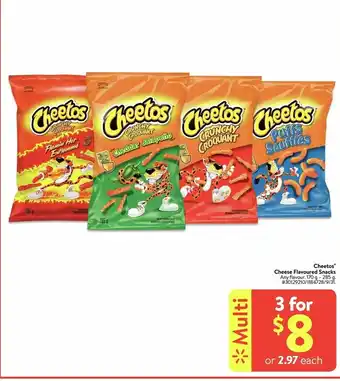 Walmart Cheetos cheese flavoured snacks offer
