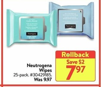 Walmart Neutrogena wipes offer