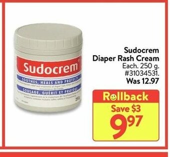 Walmart Sudocrem diaper rash cream offer
