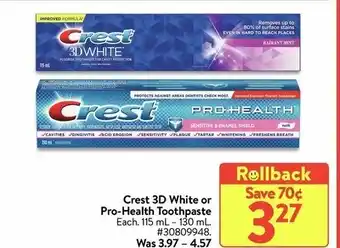 Walmart Crest 3D white offer