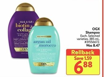 Walmart OGX shampoo offer