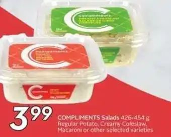 Safeway COMPLIMENTS Salads 426-454 g Regular Potato, Creamy Coleslaw, Macaroni offer