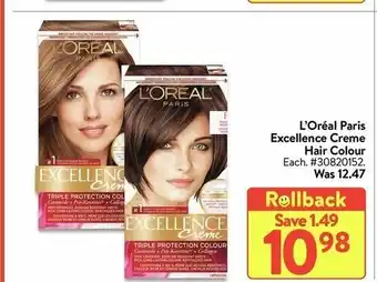 Walmart L'oréal paris excellence creme hiar colour offer