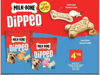 Walmart Milk-bone dipped vanilla yogurt or peanut butter offer