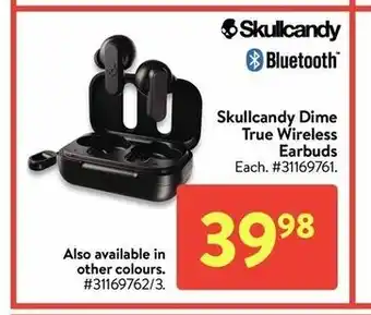 Walmart Skullcandy dime true wireless earbuds offer
