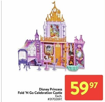 Walmart Disney princess fold 'n go celebration castle offer