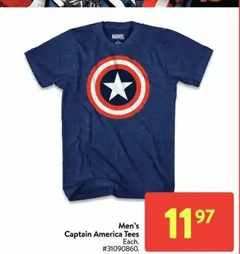 Walmart Men's captain america tees offer