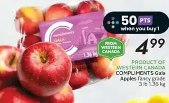 Safeway COMPLIMENTS Gala Apples fancy grade 1.36 kg offer