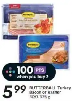 Safeway BUTTERBALL Turkey Bacon or Rasher 300-375 g offer