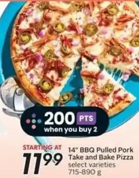 Safeway 14" BBQ Pulled Pork Take and Bake Pizza 715-890 8 offer