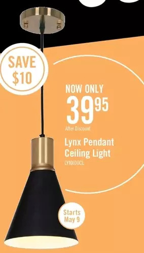 The Brick Lynx pendant ceiling light offer