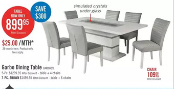 The Brick Garbo dining table offer