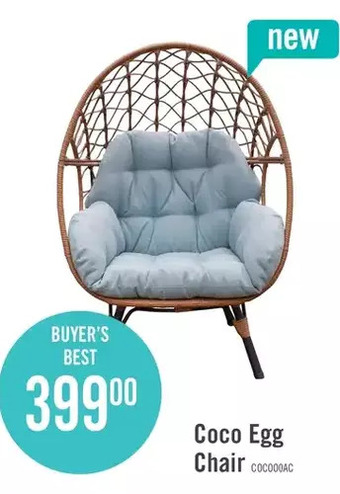 The Brick Coco egg patio chair offer