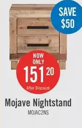 The Brick Mojave nightstand offer