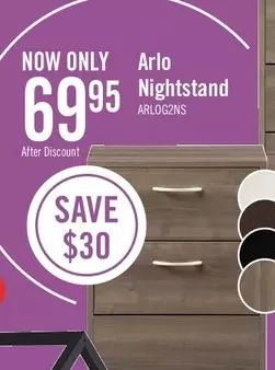 The Brick Arlo nightstand - grey offer