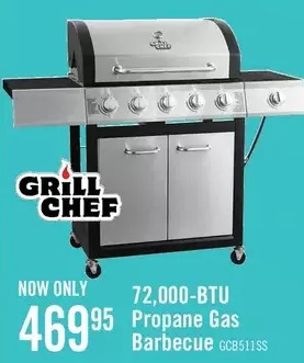 The Brick Grill chef 72,000 btu propane gas barbecue - gcb511ssp offer