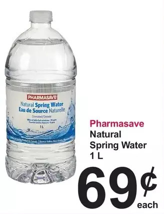 Pharmasave Pharmasave natural spring water- offer