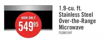The Brick Frigidaire gallery 1.9 cu. ft. over-the-range microwave - fgbm19wnv offer