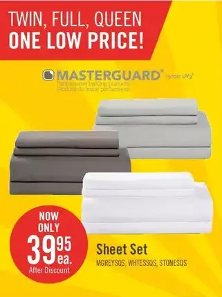 The Brick Masterguard® ultra advanced 4-piece queen sheet set - grey offer