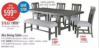 The Brick Alto rectangular dining table offer