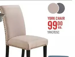 The Brick York studded dining chair - taupe offer