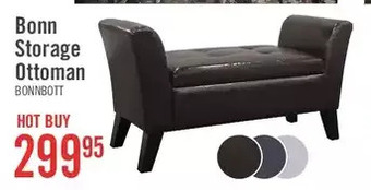 The Brick Bonn faux leather storage ottoman offer