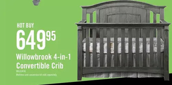 The Brick Willowbrook 4-in-1 convertible crib offer