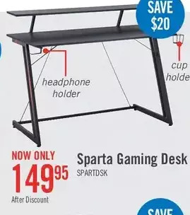 The Brick Sparta gaming desk offer
