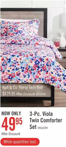 The Brick Viola 3-piece twin comforter set offer