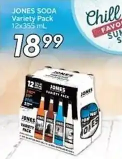 Safeway JONES SODA Variety Pack 12x355mL offer