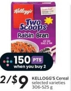 Safeway KELLOGG'S Cereal 306-525 g offer