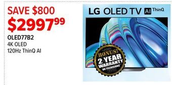 2001 Audio Video Lg 4k oled 120hz thinq ai offer