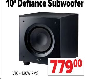 2001 Audio Video 10 defiance subwoofer offer