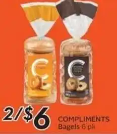 Safeway COMPLIMENTS Bagels 6 pk offer