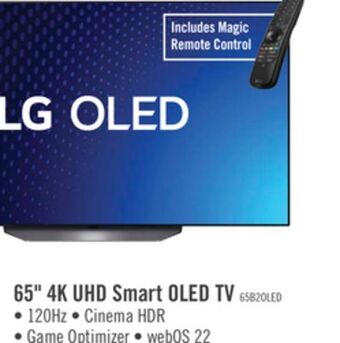 The Brick Lg 65 b2 pua series 4k oled uhd smart tv with thinq ai - oled65b2pua.acc offer