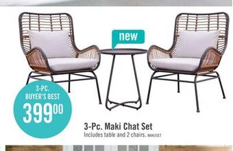 The Brick Maki 3-piece patio dining set offer