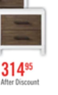 The Brick Reese nightstand - white and brown offer