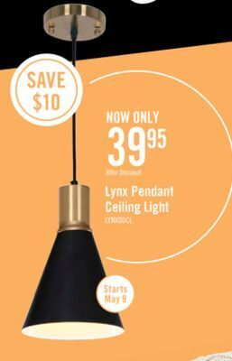 The Brick Lynx pendant ceiling light offer