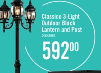The Brick Classico 3-light outdoor black lantern and post offer