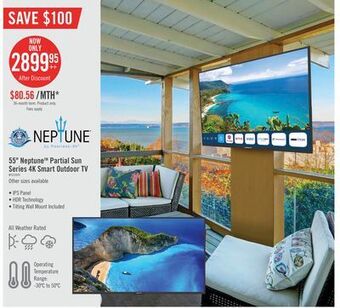 The Brick Neptune™ 55 partial sun outdoor smart tv - nt553 offer