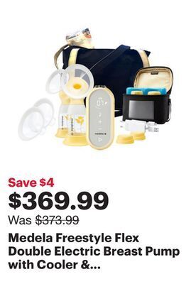 Best Buy Medela freestyle flex double electric breast pump with cooler & carry bag offer