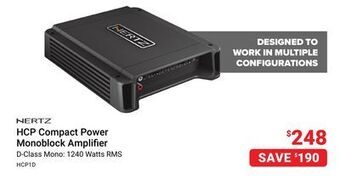 Visions Electronics Hcp compact power monoblock amplifier offer