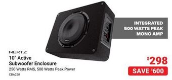 Visions Electronics 10 active subwoofer enclosure offer