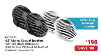 Visions Electronics Hertz 6.5 marine coaxial speakers offer