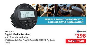 Visions Electronics Nertz digital media receiver with true marine radio offer